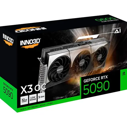 Видеокарта Inno3D GeForce RTX 5090 X3 OC (N50903-32D7X-17593928) EU [135588] - фото 5