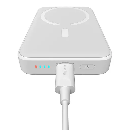 Зовнішній MagSafe акумулятор Baseus Power Bank 10000mAh 20W White - фото 3