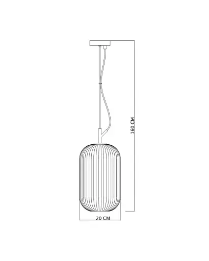Подвесной светильник, люстра Italux PND-64536C-M-BL-OPA Rues E27 1x60W IP20 Черный - фото 3