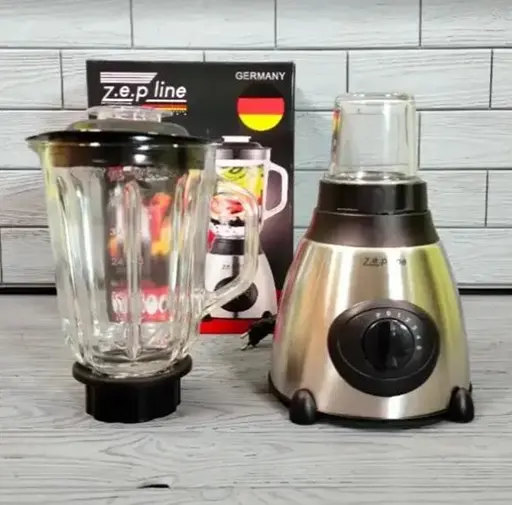Стационарный стальной блендер с кофемолкой Zepline ZP-081 для коктейлей с чашей 1.5л 2000Вт Серый с Черным - фото 8