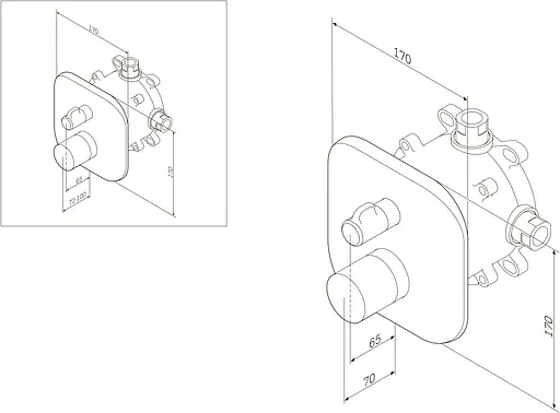 Смеситель для ванны и душа AM.PM Sensation с термостатом F3085500 - фото 8