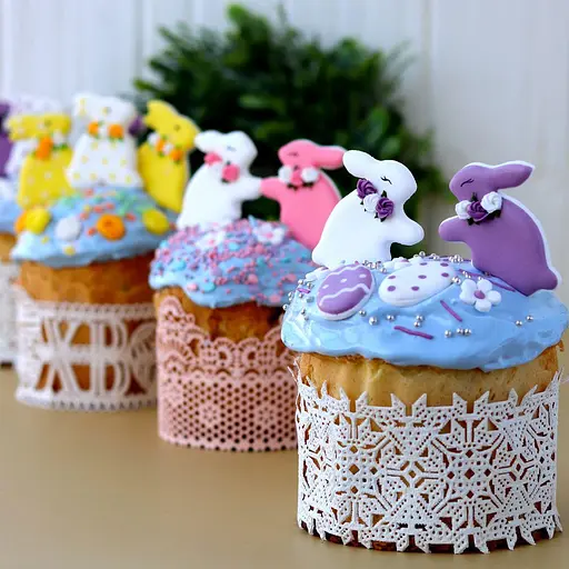 Набор кондитерских декораций Добрик Зайчик с цветочками цвет в ассортименте - фото 6