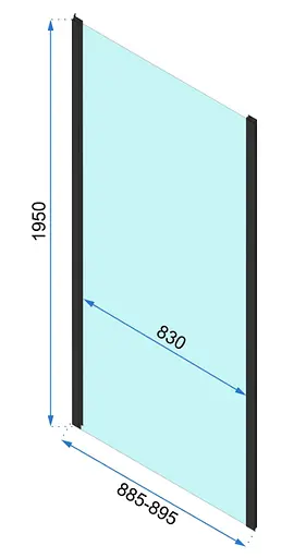 Душова кабіна Rea Rapid Swing 90x120 black REA-K6422 + REA-K6407, Чорний матовий, Універсальна, прозорий - фото 7