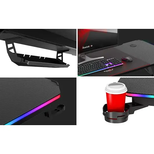 Комп'ютерний стіл Huzaro Hero 3.3 RGB black - фото 7