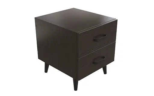 Тумба Віва 2 на конусних ніжках Ferrum-decor 41x35x40 Чорний метал ДСП Венге Магія 16 мм (FRD-106811) - фото 2