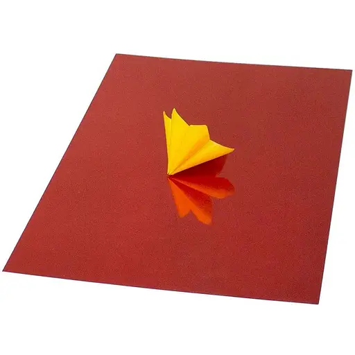 Картон для дизайна Зеркальный Красный/белый 25х35 см 280г/м2