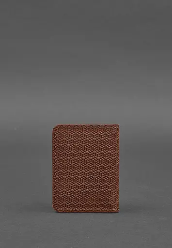 Кожаная обложка для ID-паспорта и водительского заседания 4.0 Карбон светло-коричневый Crazy Horse - фото 5