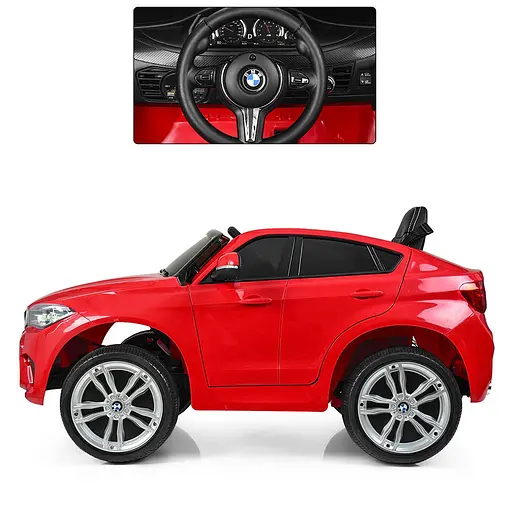 Електромобіль дитячий Bambi Джип Racer BMW JJ2199EBLR-3 зі світлом і пультом Червоний - фото 2