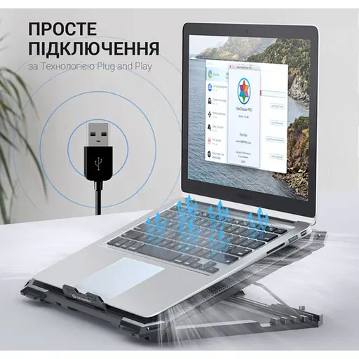 Охлаждающая подставка для ноутбука до 21 дюймов GamePro GPCP-485 5xfans - фото 9