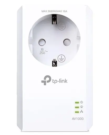 Адаптер Powerline TP-Link Powerline TL-PA7017P AV1000, 1xGE, Розетка (TL-PA7017P) - фото 2