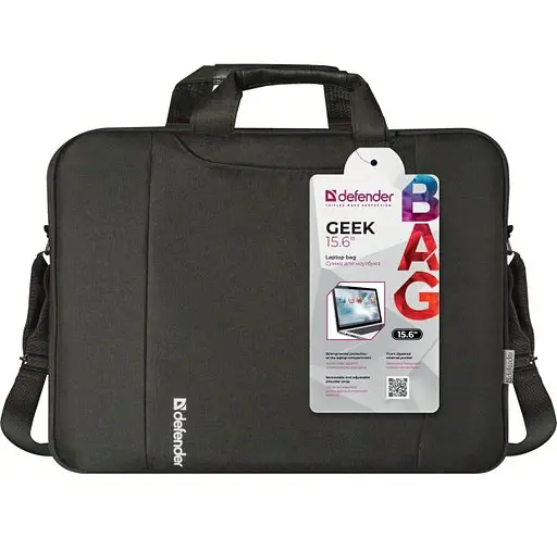 Сумка для ноутбука Defender Geek 15.6" Black (26084) - фото 2