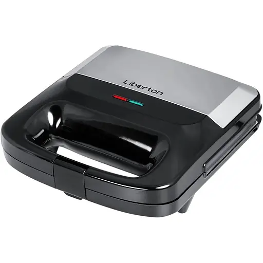 Мультимейкер Liberton LSM-5106 800 W 4в1 гриль трикутні сендвічі 4 шт бельгійські вафлі 2 шт горішки 12 шт антипригарне покриття індикатор живлення та готовності автоматичний контроль температури Black/Grey