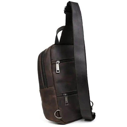 Рюкзак слинг кожаный с карманами TARWA 29х17х8 см sum0028240 - фото 5