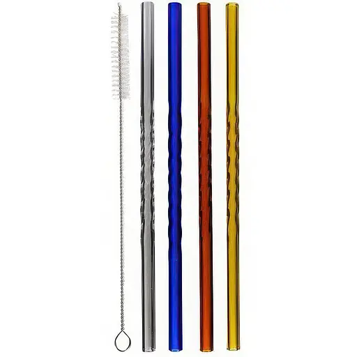 Набір трубочок Lefard для коктейлів з йоржиком 4 шт. (815-067)