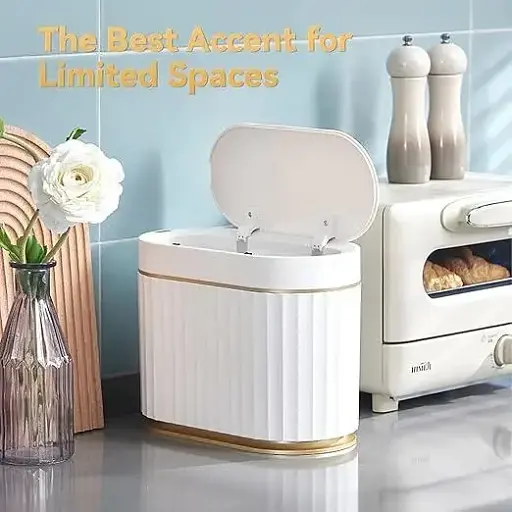 Міні-відро для сміття ELPHECO з кришкою автоматичне для ванної кухні офісу 5 л з датчиком руху - фото 4