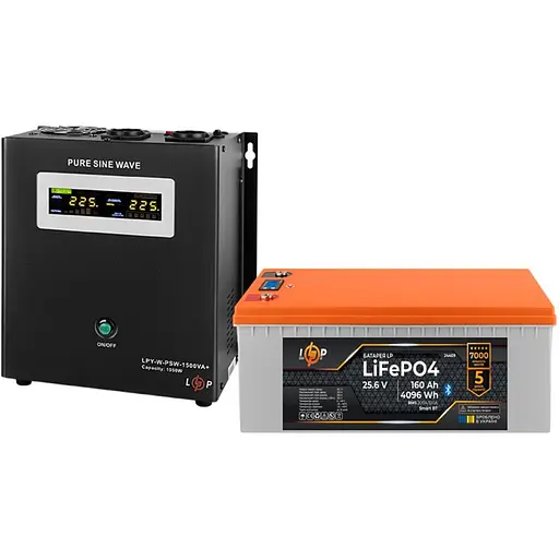 Источник бесперебойного питания (ИБП) LogicPower UPS В1500 + АКБ LiFePO4 4096Wh (37448) [126882]