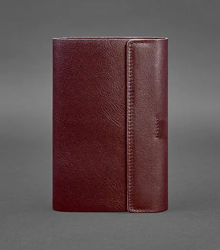 Шкіряний блокнот софт-бук 7.0 бордовий Краст - фото 1