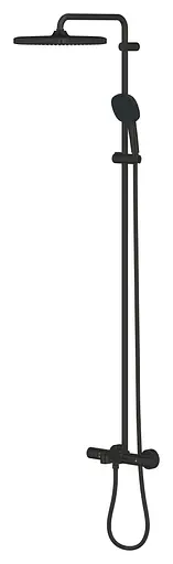 Душова система настінного монтажу з термостатом для ванни Grohe Tempesta System 250 Cube 266912431, Чорний матовий - фото 4