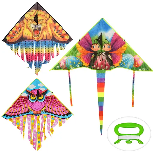 Воздушный змей, ширина 100 см, длина 53 см, лента 47 см, струна 30 м, M2896 (В ассортименте) - фото 2