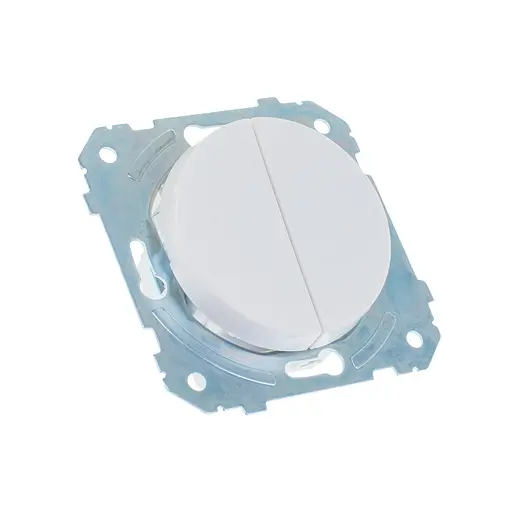 Выключатель Brille двухклавишный белый WB-2V2 White