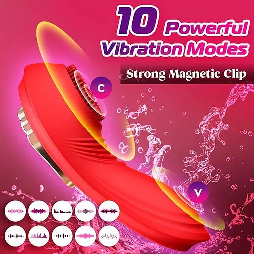 Смарт-вибратор Love Spouse Magnetic клиторальный 11 см для женщин USB 10 режимов красный - фото 7