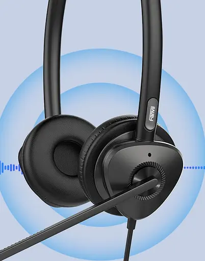 Гарнитура Dual HT302, 1xRJ9, изгибаемый на 260° кронштейн, технология ENC и шумоподавление Fanvil teh0013063 - фото 5