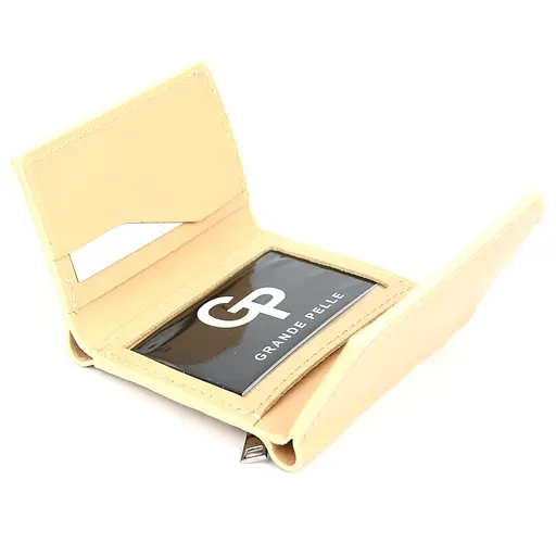 Кожаный кошелек Mini с асимметричным клапаном Grande Pelle 10х9.5х2 см acs0032123 - фото 6