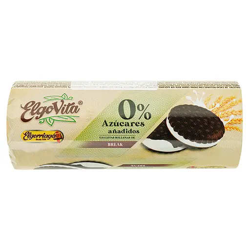 Печенье Elgorriaga ElgoVita Break шоколадное с молочной начинкой без сахара 180 г - фото 2