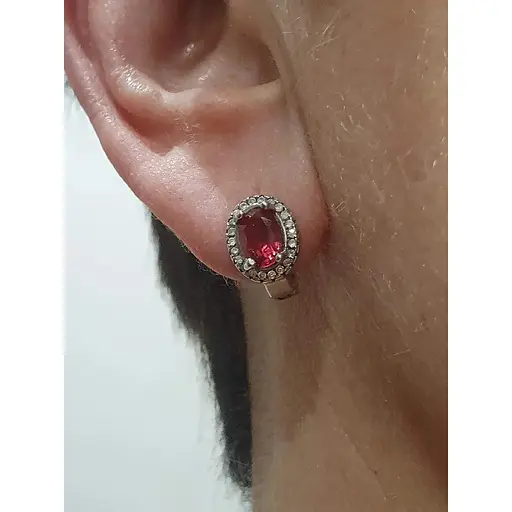 Срібні сережки TOP Silver з фіанітами. 9520114К - фото 2