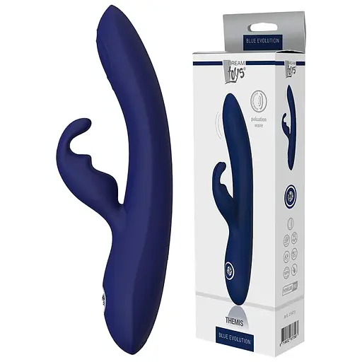 Вібратор-кролик Dreamtoys Blue Evolution Themis 22 см синій - фото 6