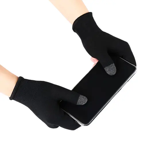 Ігрові сенсорні рукавички для гри на телефоні, смартфоні айфоні планшет Memo GG02 Black (18548) - фото 6