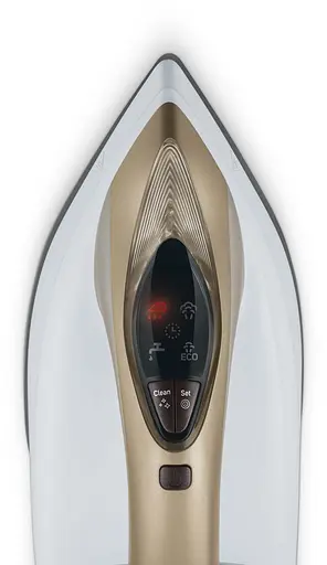 Sencor Праска-парогенератор, 2400Вт, 1500мл, паровий удар -395гр, постійна пара - 130гр, Anti-calc, керам. підошва, біло-золотий - фото 5