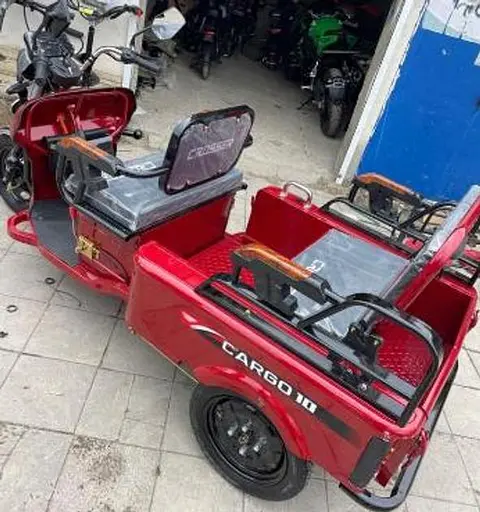 Електроскутер Вантажопасажирський Crosser CARGO 10 триколісний (800W 60V, 32Ah) Червоний - фото 8