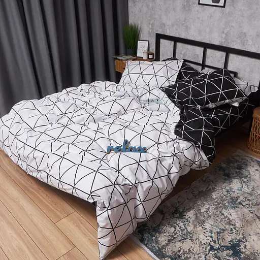 Комплект постільної білизни Moon&Star Бязь Gold Люкс Urban Chic Євро 200х220 наволочки 2х50х70 - фото 4