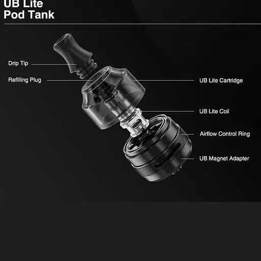 Под-система Lost Vape Thelema Mini 45W 1500mAh з UB Lite Pod Tank 3.5ml Kit Carbon Fiber (17440) - фото 4