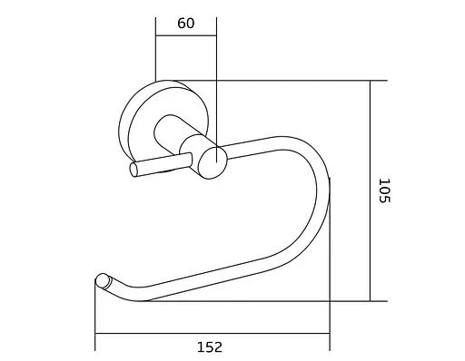 Держатель туалетной бумаги VBI Venus 2 brushed gold VBI-040011BG Золотой - фото 2