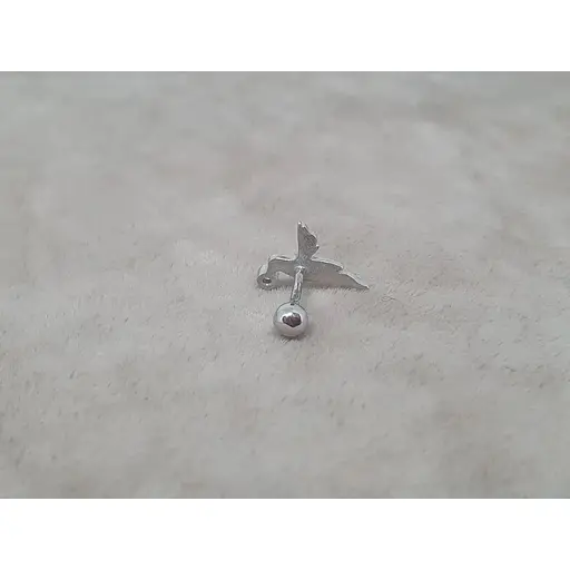 Серебряная серьга для пирсинга хеликса Ирий с фианитами. 40109ШТ - фото 2