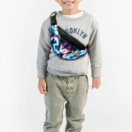 Сумка-бананка  наруто акацукі "Naruto Akatsuki" з принтом, 32х15см, дитяча, молодіжна (00084)