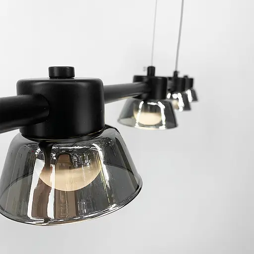 Видовжена люстра HILDFRID на 4 плафони Line.F MJ 179L-950 BK - фото 3