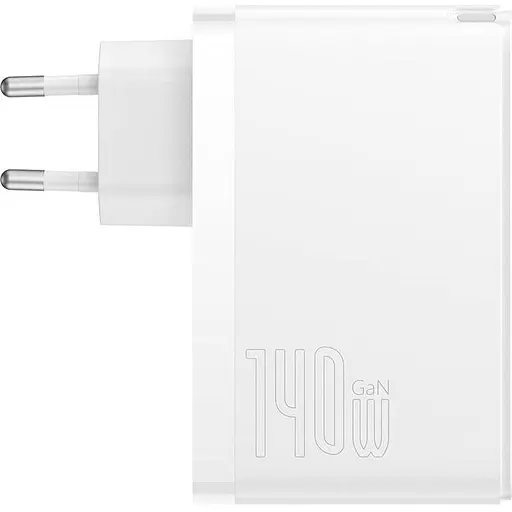 Мережевий зарядний пристрій Baseus GaN5 Pro Fast Charger 2C+U 140W White + Cable USB-C (CCGP100202) [96286] - фото 3