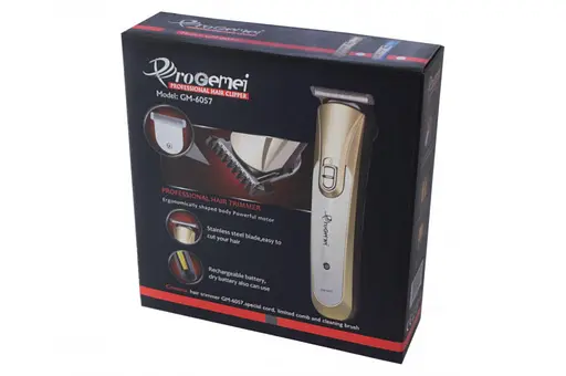 Професійна бездротова акумуляторна машинка ProGemei GM 6057 тример для стриження волосся синій металік - фото 3