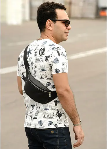 Чоловіча сумка на пояс (бананка) Sambag 30,5х14 см 000148032 - фото 2