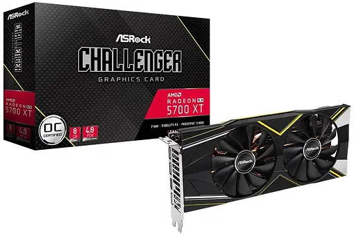 Видеокарта AsRock AMD Radeon RX 5700 XT CHALLENGER X 8G (RX5700XT CLD 8GO) (GDDR6, 256 bit, PCI-E v4.0 x16) Б/у - фото 6