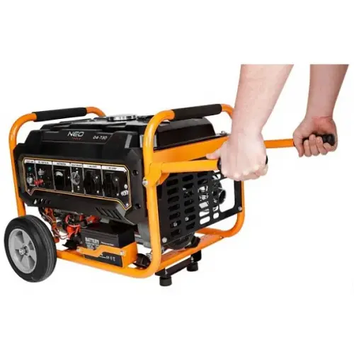 Генератор Генератор бензиновий Neo Tools 230В (1 фаза), 2.8/3кВт, електростартер, AVR, 45кг + Портативний зарядний пристрій сонячна панель 90-140 - фото 5