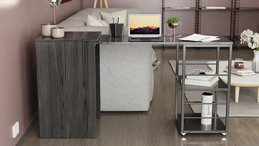 Стіл-тумба трансформер Смарт 2/2 Ferrum-decor 750x1450x600 Чорний метал ДСП Сосна Кембра 16 мм (FRD-105104) - фото 8