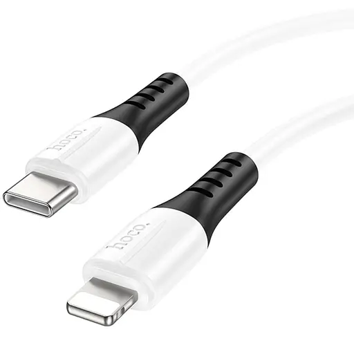 Дата кабель Hoco X82 Silicone Type-C to Lightning 20W (1m) White - фото 3