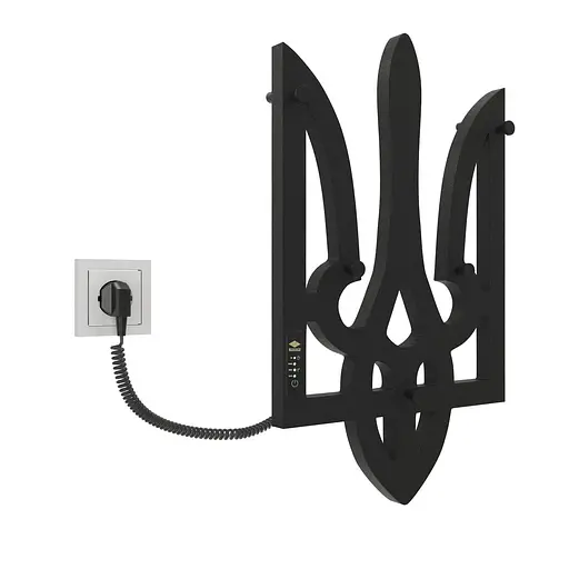 Электрический полотенцесушитель Kosser Тризуб 600x360 EL тайм. чeрний РТ01EL, Черный матовый, Правое - фото 8