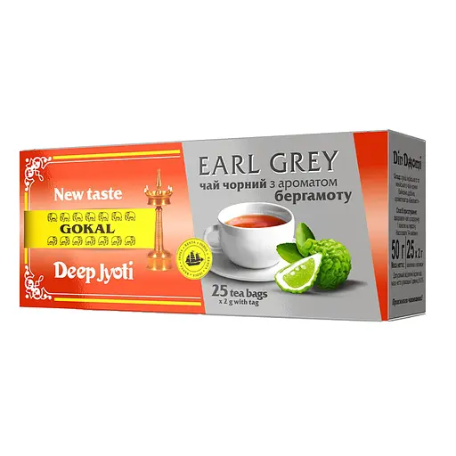 Чай Гокал чорний з бергамотом Діп Джоті 25 ф/п  2 г - фото 1