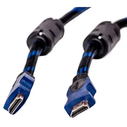 Видео кабель PowerPlant HDMI - HDMI, 15м, позолоченные коннекторы, 1.4V, Nylon, Double ferrites