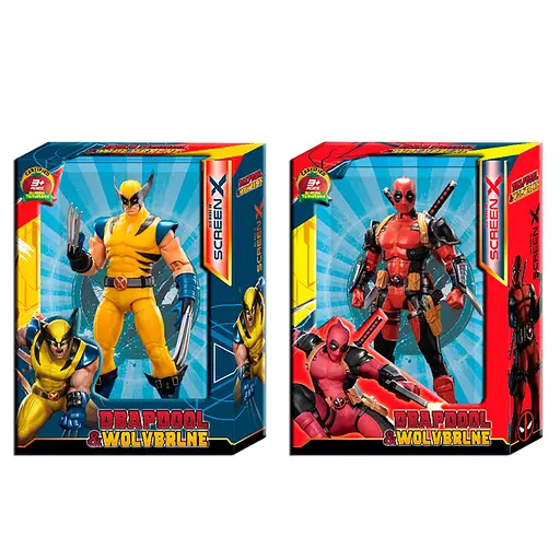 Фигурки для игры Дедпул/Росомаха, 17 см, подвижные руки и ноги, оружие, 17x23x6 см - фото 2